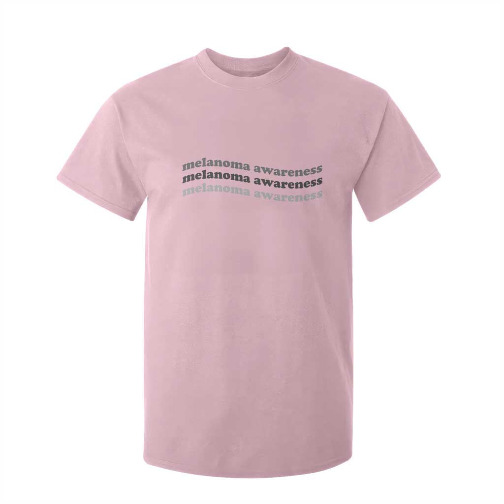 Melanoma Groovy Wavy Typography T Shirt For Kid Skin Cancer Warrior Gift