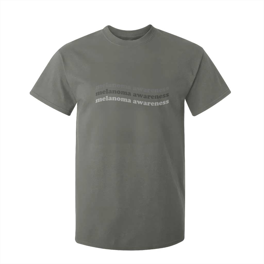 Melanoma Groovy Wavy Typography T Shirt For Kid Skin Cancer Warrior Gift