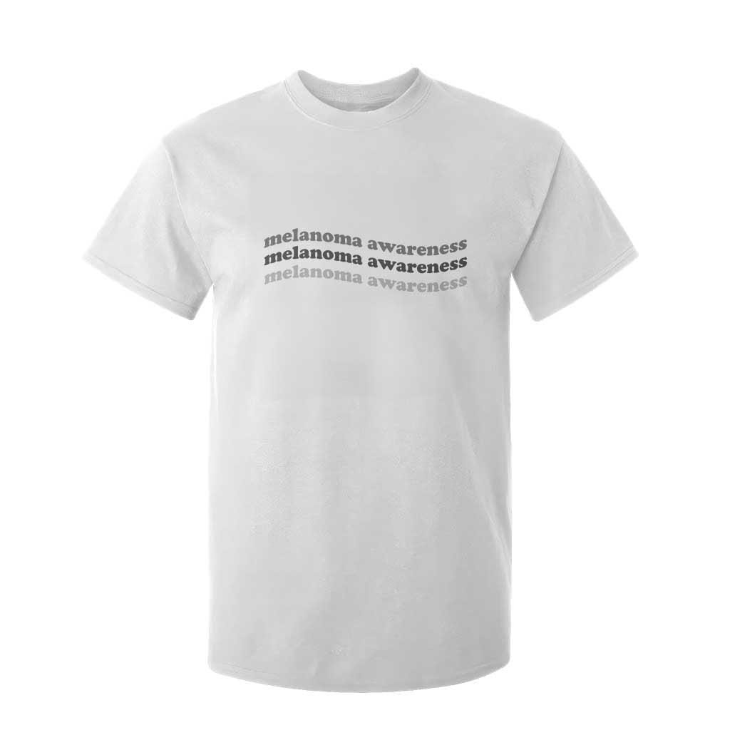 Melanoma Groovy Wavy Typography T Shirt For Kid Skin Cancer Warrior Gift