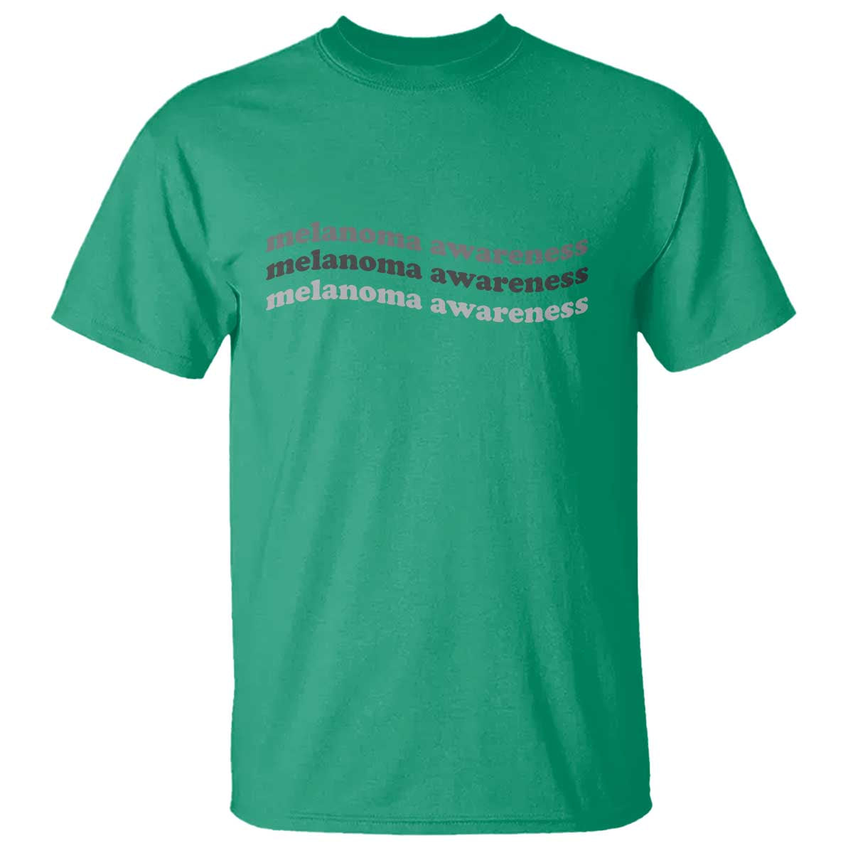 Melanoma Groovy Wavy Typography T Shirt Skin Cancer Warrior Gift