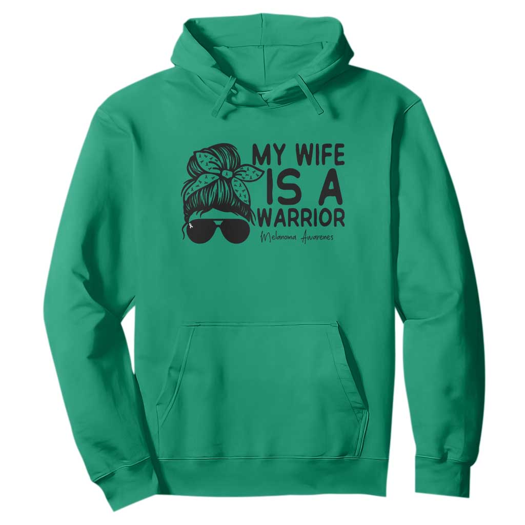 My Wife Is A Warrior Hoodie Melanoma Support Husband Gift