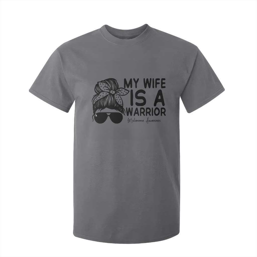 My Wife Is A Warrior T Shirt For Kid Melanoma Support Husband Gift