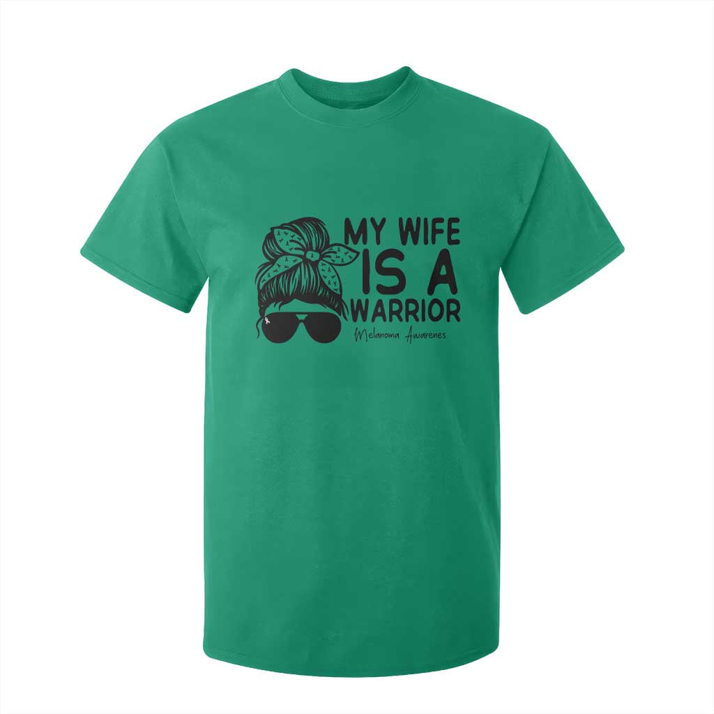 My Wife Is A Warrior T Shirt For Kid Melanoma Support Husband Gift