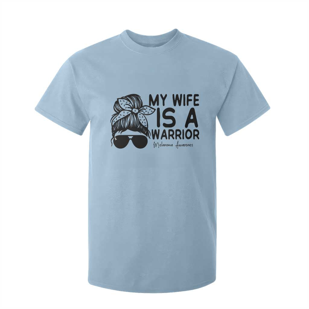My Wife Is A Warrior T Shirt For Kid Melanoma Support Husband Gift