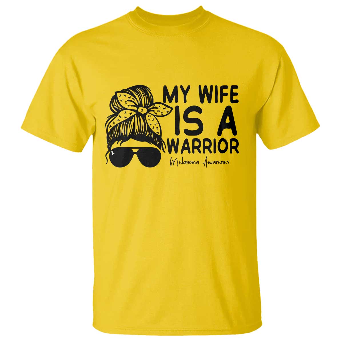 My Wife Is A Warrior T Shirt Melanoma Support Husband Gift