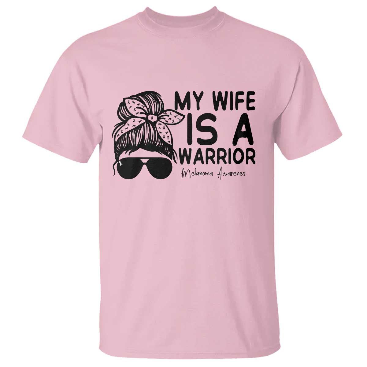 My Wife Is A Warrior T Shirt Melanoma Support Husband Gift