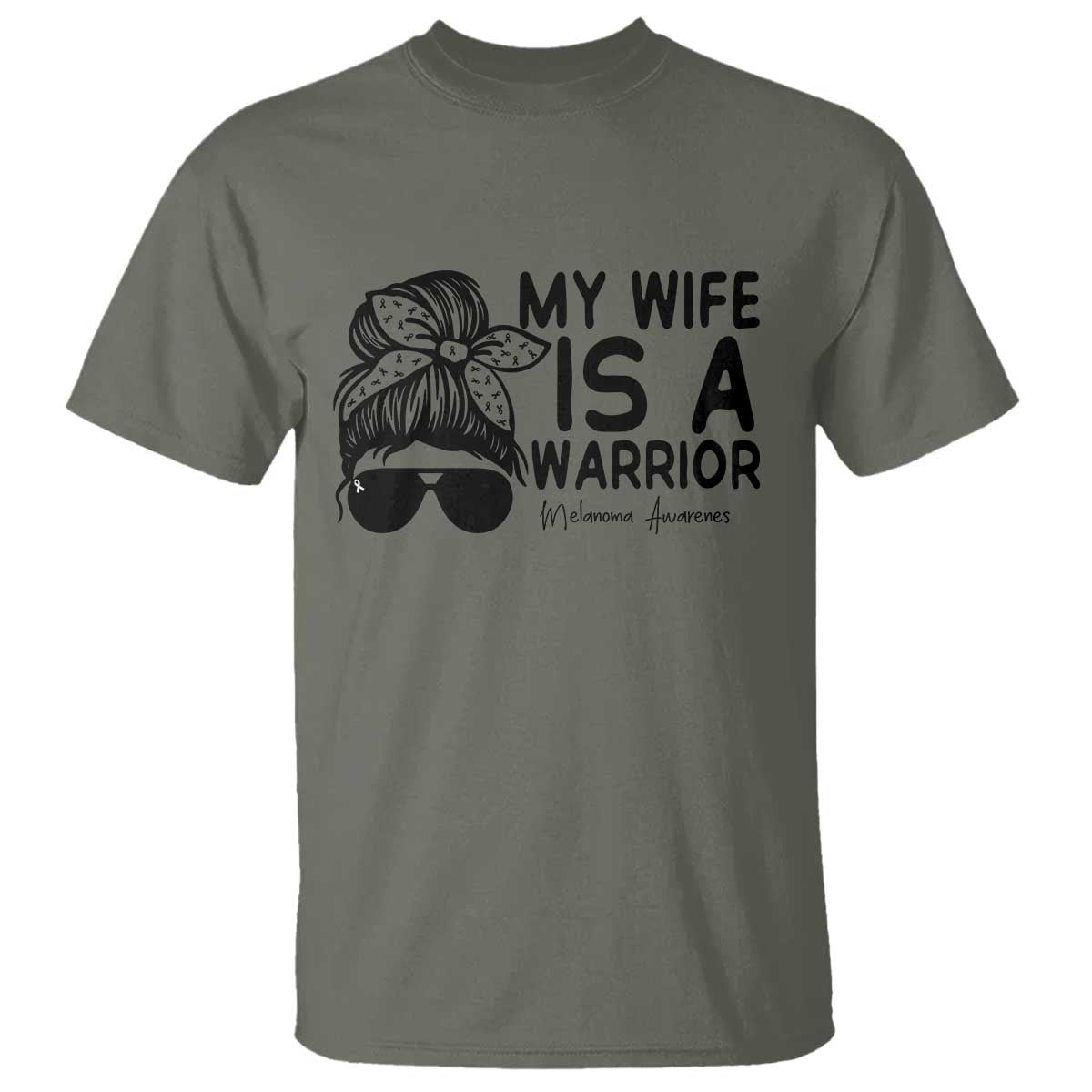 My Wife Is A Warrior T Shirt Melanoma Support Husband Gift