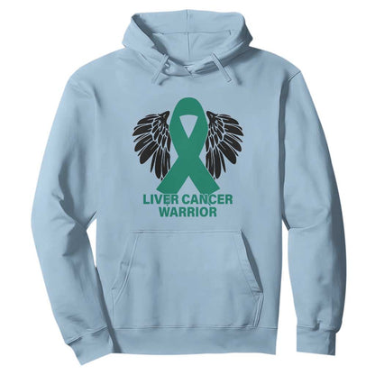 Liver Cancer Angel Warrior Wings Hoodie Green Ribbon Support Gift