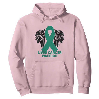 Liver Cancer Angel Warrior Wings Hoodie Green Ribbon Support Gift