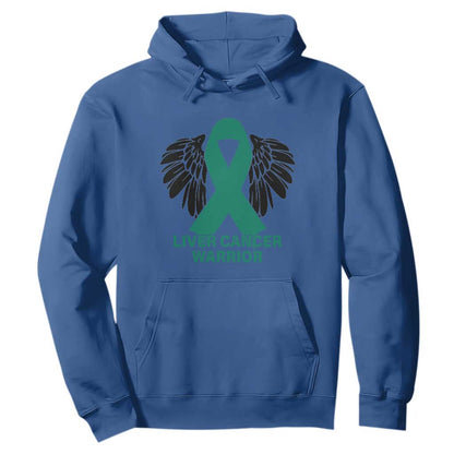 Liver Cancer Angel Warrior Wings Hoodie Green Ribbon Support Gift