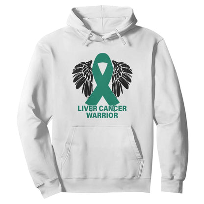 Liver Cancer Angel Warrior Wings Hoodie Green Ribbon Support Gift
