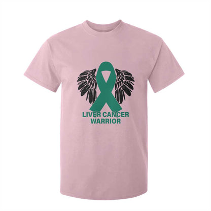 Liver Cancer Angel Warrior Wings T Shirt For Kid Green Ribbon Support Gift