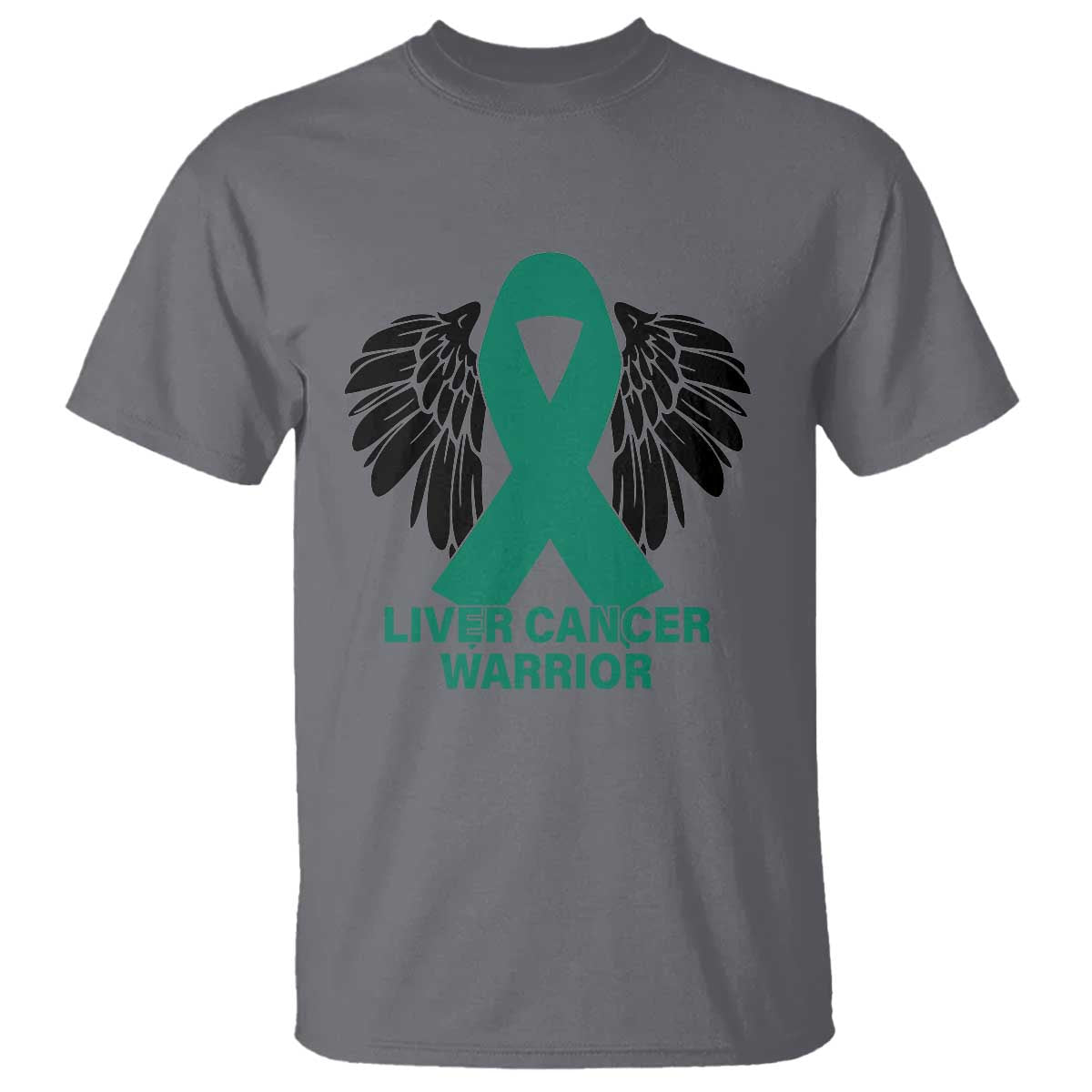 Liver Cancer Angel Warrior Wings T Shirt Green Ribbon Support Gift