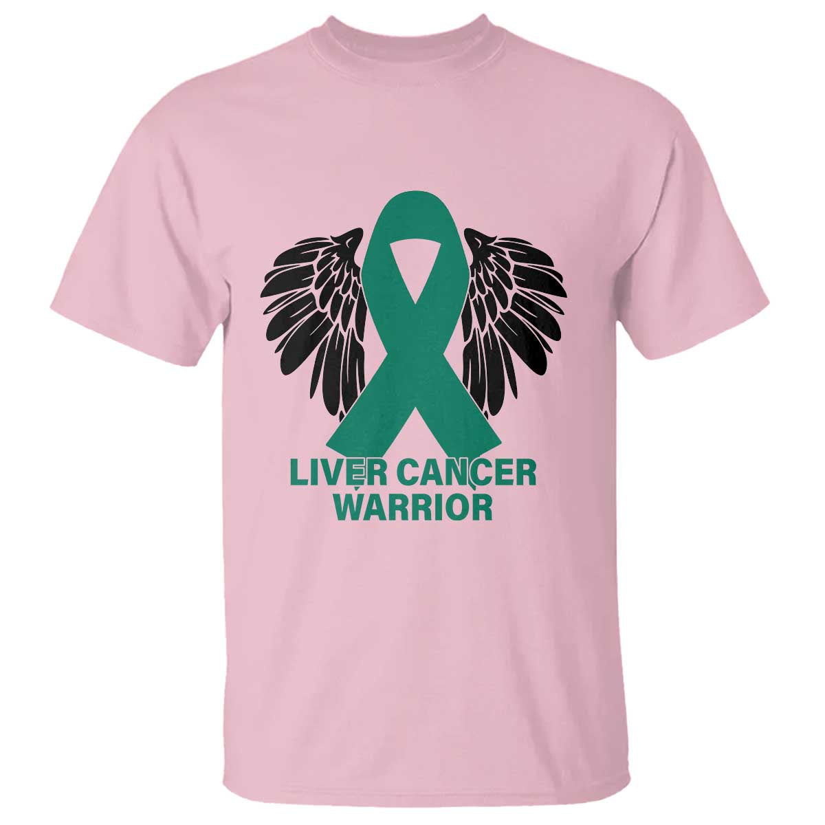 Liver Cancer Angel Warrior Wings T Shirt Green Ribbon Support Gift