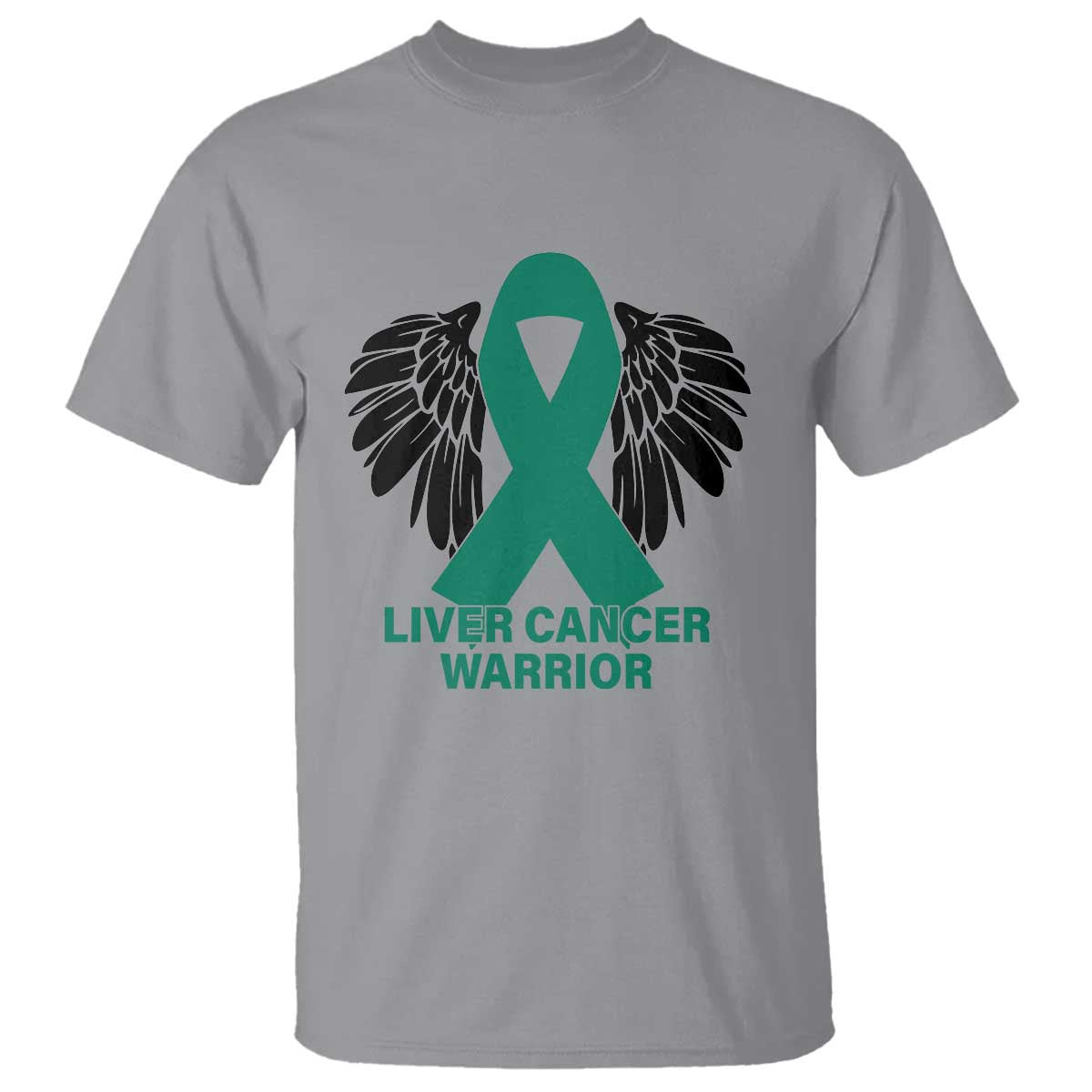 Liver Cancer Angel Warrior Wings T Shirt Green Ribbon Support Gift