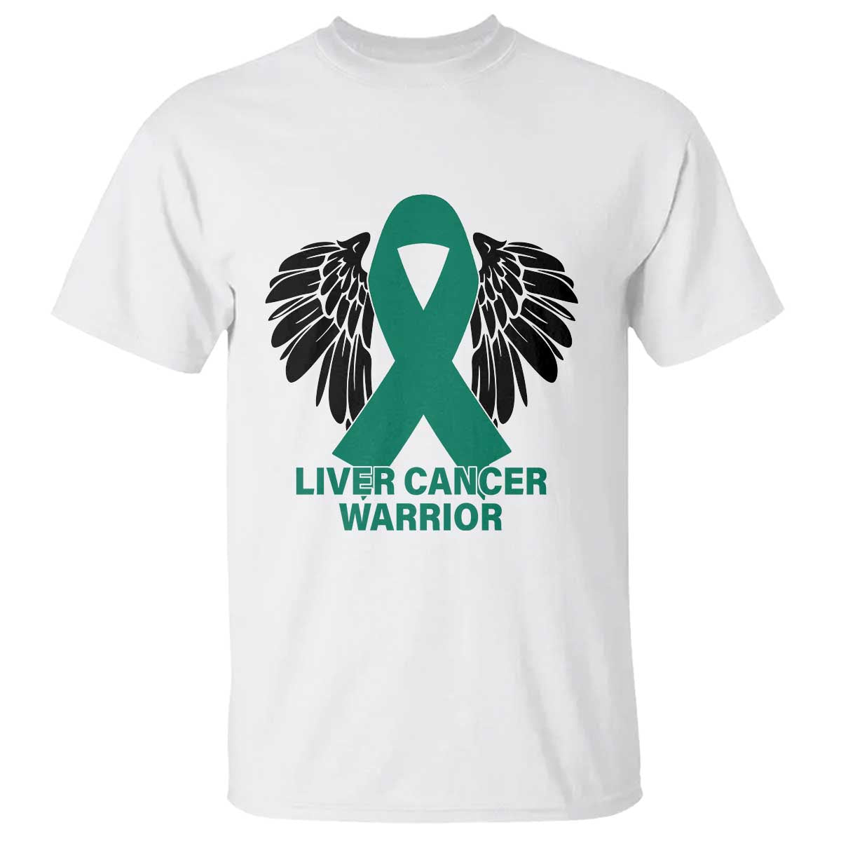 Liver Cancer Angel Warrior Wings T Shirt Green Ribbon Support Gift