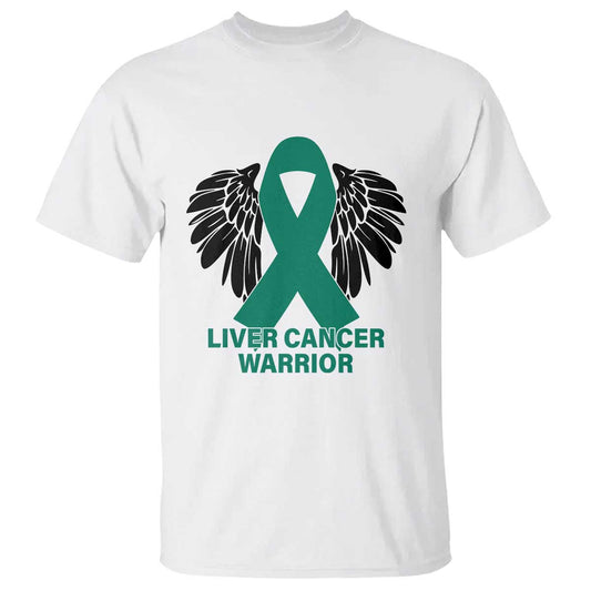 Liver Cancer Angel Warrior Wings T Shirt Green Ribbon Support Gift