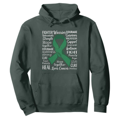 Liver Cancer Support Gift Hoodie Fearless Unbreakable Warrior Hope