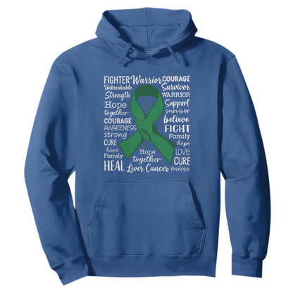 Liver Cancer Support Gift Hoodie Fearless Unbreakable Warrior Hope