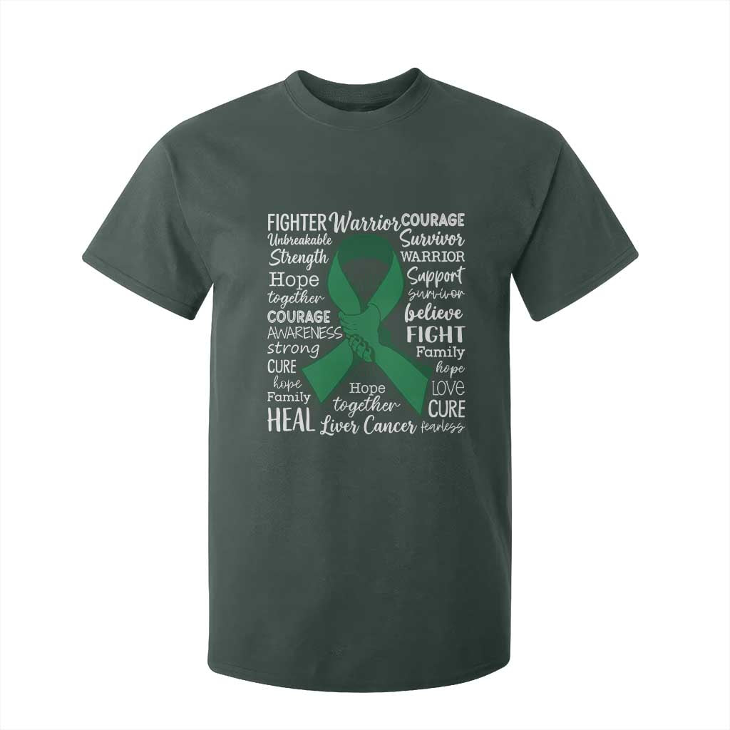 Liver Cancer Support Gift T Shirt For Kid Fearless Unbreakable Warrior Hope