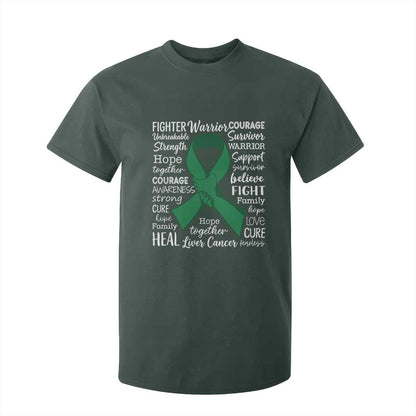 Liver Cancer Support Gift T Shirt For Kid Fearless Unbreakable Warrior Hope