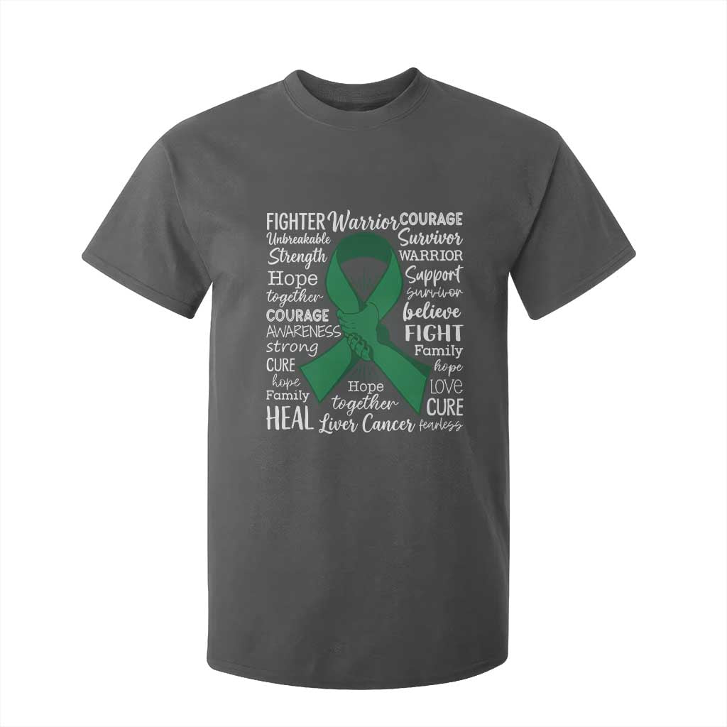 Liver Cancer Support Gift T Shirt For Kid Fearless Unbreakable Warrior Hope