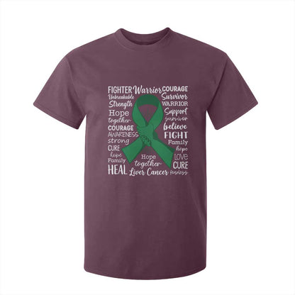 Liver Cancer Support Gift T Shirt For Kid Fearless Unbreakable Warrior Hope