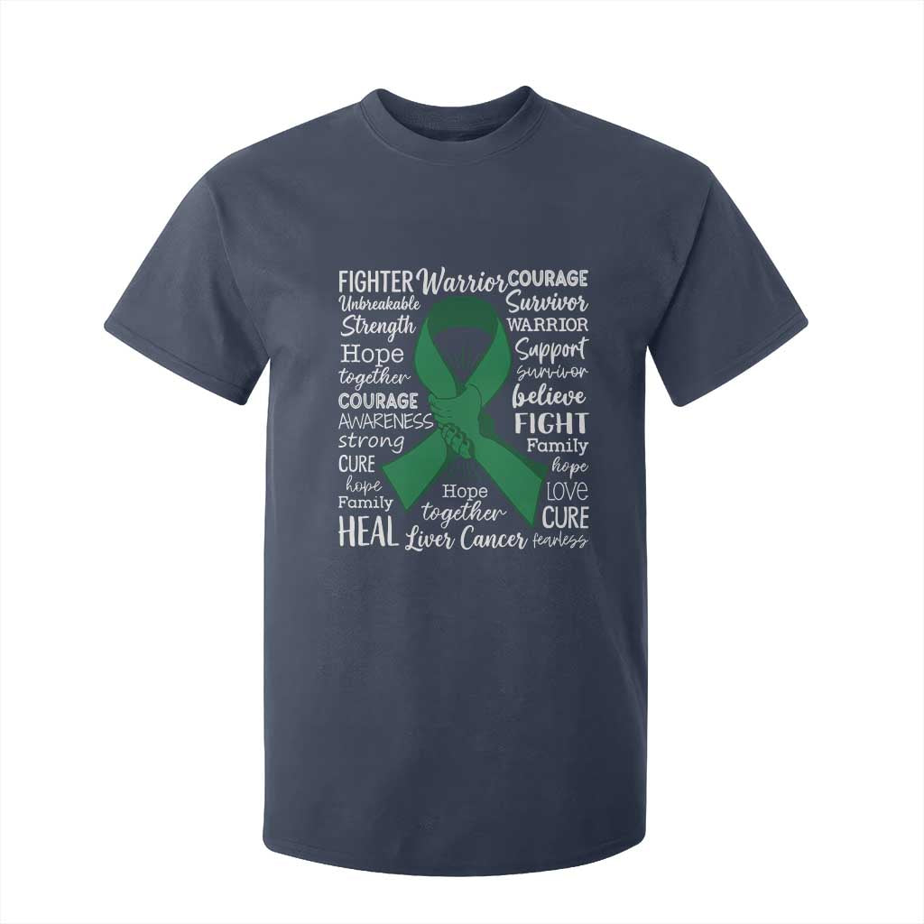 Liver Cancer Support Gift T Shirt For Kid Fearless Unbreakable Warrior Hope