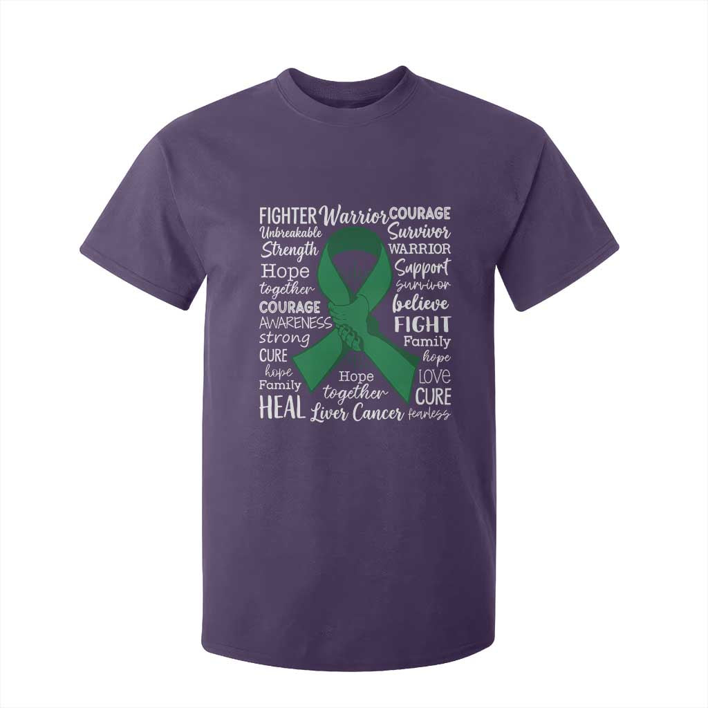 Liver Cancer Support Gift T Shirt For Kid Fearless Unbreakable Warrior Hope