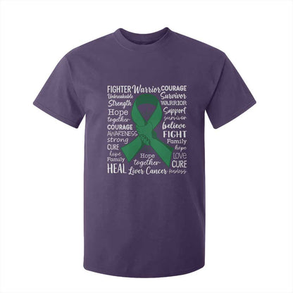 Liver Cancer Support Gift T Shirt For Kid Fearless Unbreakable Warrior Hope