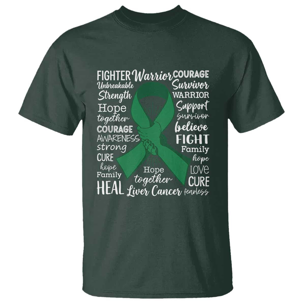 Liver Cancer Support Gift T Shirt Fearless Unbreakable Warrior Hope