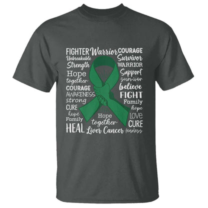 Liver Cancer Support Gift T Shirt Fearless Unbreakable Warrior Hope