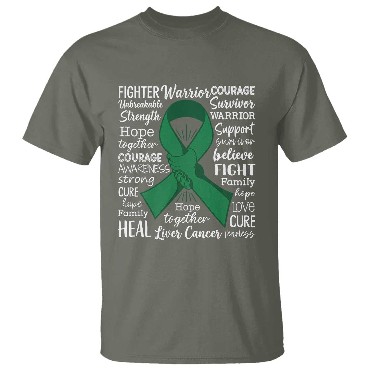 Liver Cancer Support Gift T Shirt Fearless Unbreakable Warrior Hope