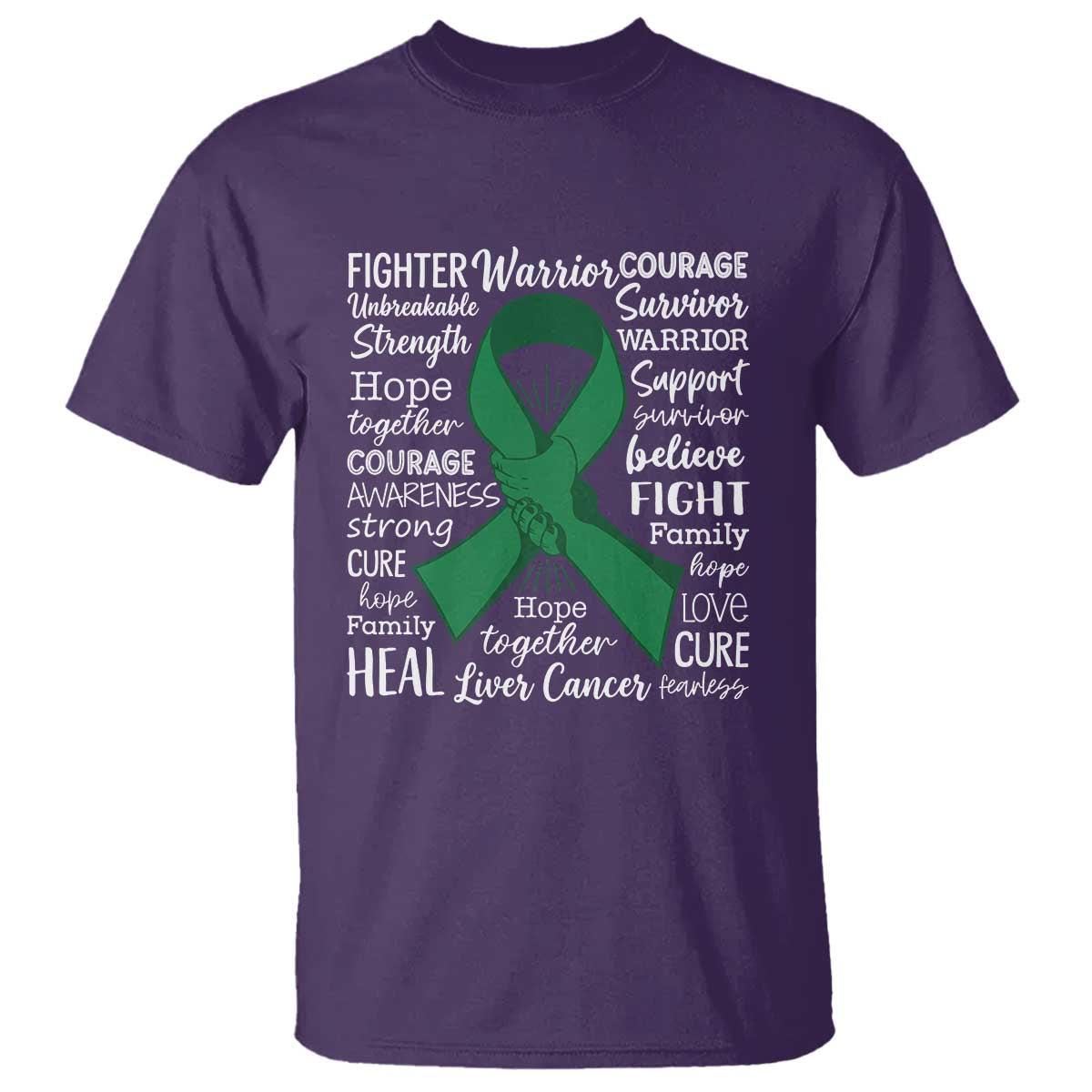 Liver Cancer Support Gift T Shirt Fearless Unbreakable Warrior Hope