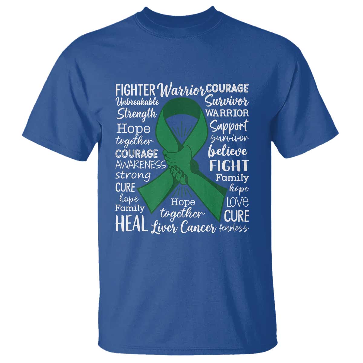 Liver Cancer Support Gift T Shirt Fearless Unbreakable Warrior Hope