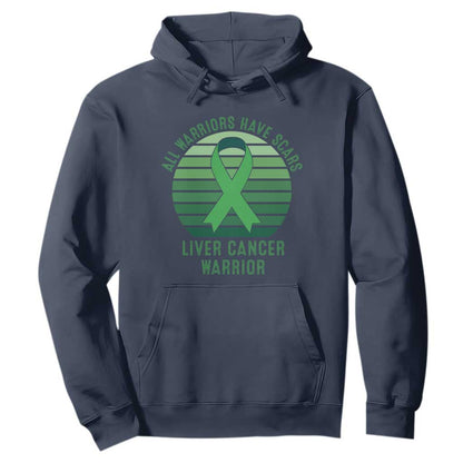 All Warriors Have Scars Liver Cancer Hoodie Green Ribbon Survivor Fighter Gift