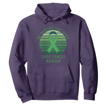 All Warriors Have Scars Liver Cancer Hoodie Green Ribbon Survivor Fighter Gift