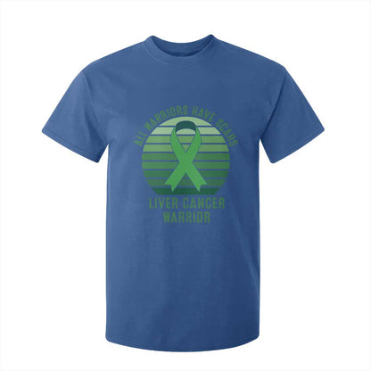 All Warriors Have Scars Liver Cancer T Shirt For Kid Green Ribbon Survivor Fighter Gift