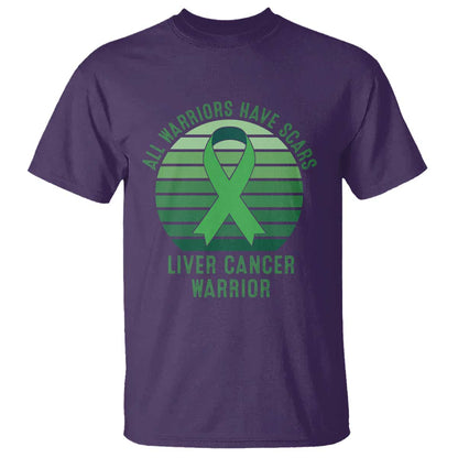 All Warriors Have Scars Liver Cancer T Shirt Green Ribbon Survivor Fighter Gift