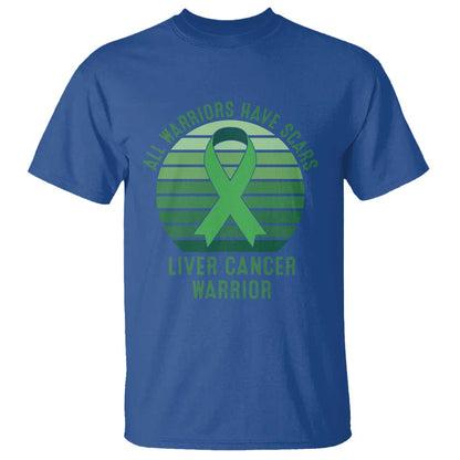 All Warriors Have Scars Liver Cancer T Shirt Green Ribbon Survivor Fighter Gift