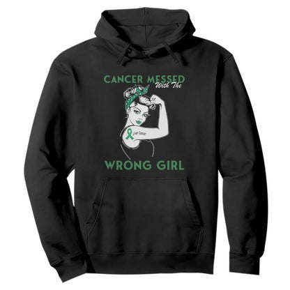 Liver Cancer Warrior Unbreakable Gift Hoodie Cancer Messed With The Wrong Girl