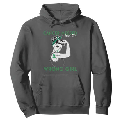 Liver Cancer Warrior Unbreakable Gift Hoodie Cancer Messed With The Wrong Girl