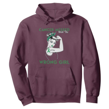 Liver Cancer Warrior Unbreakable Gift Hoodie Cancer Messed With The Wrong Girl