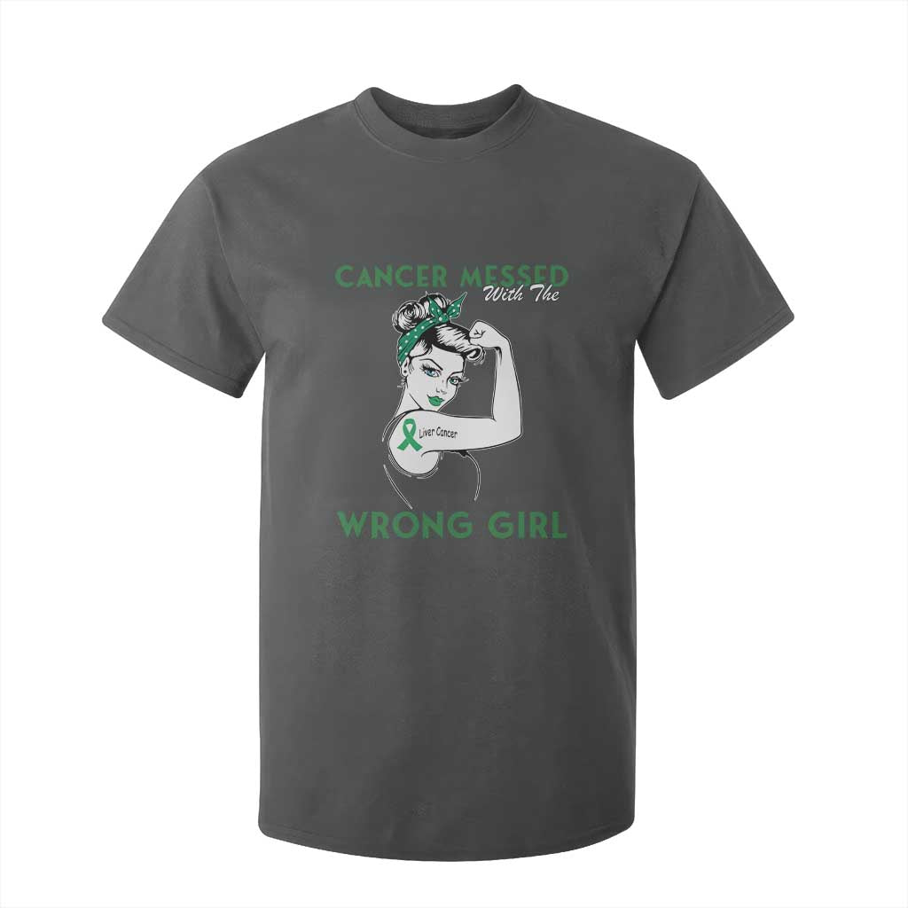 Liver Cancer Warrior Unbreakable Gift T Shirt For Kid Cancer Messed With The Wrong Girl