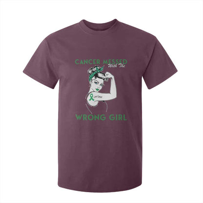 Liver Cancer Warrior Unbreakable Gift T Shirt For Kid Cancer Messed With The Wrong Girl