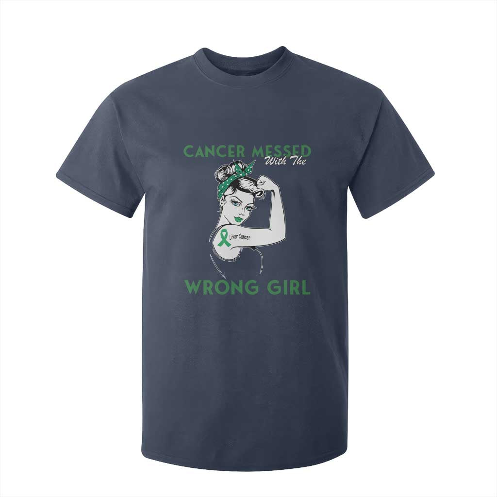Liver Cancer Warrior Unbreakable Gift T Shirt For Kid Cancer Messed With The Wrong Girl