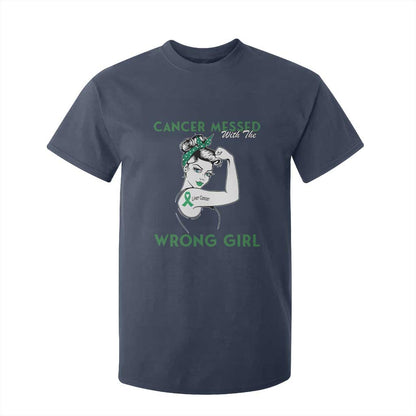 Liver Cancer Warrior Unbreakable Gift T Shirt For Kid Cancer Messed With The Wrong Girl