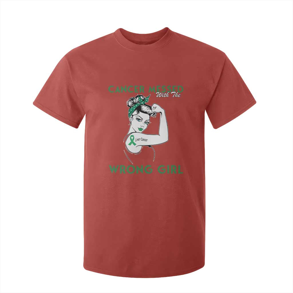 Liver Cancer Warrior Unbreakable Gift T Shirt For Kid Cancer Messed With The Wrong Girl