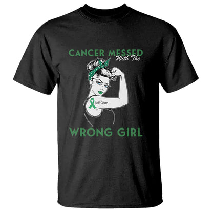 Liver Cancer Warrior Unbreakable Gift T Shirt Cancer Messed With The Wrong Girl