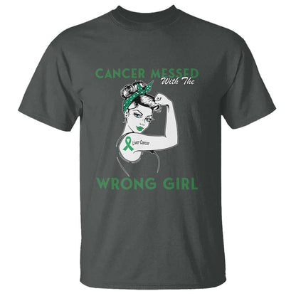 Liver Cancer Warrior Unbreakable Gift T Shirt Cancer Messed With The Wrong Girl